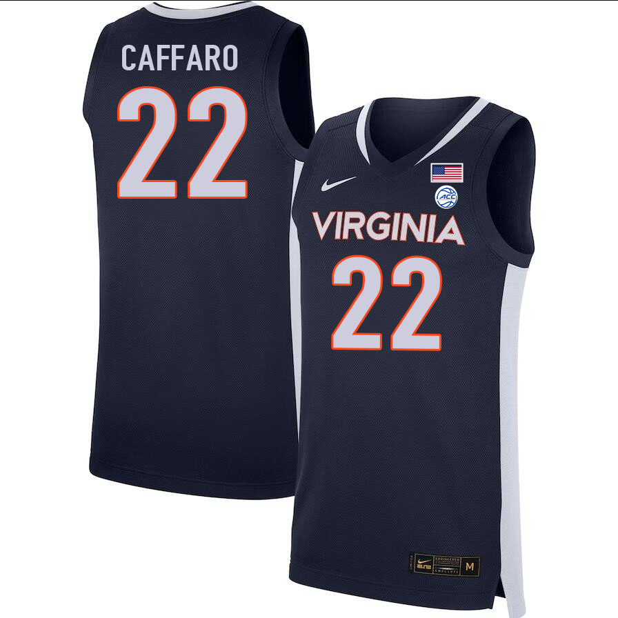 Men #22 Francisco Caffaro Virginia Cavaliers College 2022-23 Stitched Basketball Jerseys Sale-Navy